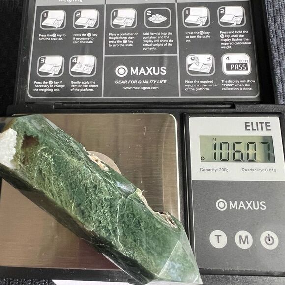 Moss Agate Crystal Double Terminated Point (#9)‎ - Picture 10 of 11